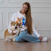 Monge Gift Shop collection 2023 толстовка белая Корги L — фото 3
