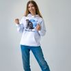 Monge Gift Shop collection 2023 толстовка белая Шотландская полосатая кошка размер М — фото 2