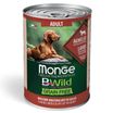 Влажный корм Monge Dog BWild GRAIN FREE для взрослых собак, беззерновой, из ягненка с тыквой и кабачками, консервы 400 г