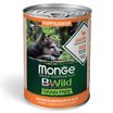 Влажный корм Monge Dog BWild GRAIN FREE Puppy&Junior для щенков и беременных собак, беззерновой, из утки с тыквой и кабачками, консервы 400 г