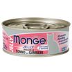 Влажный корм Monge jelly Adult cat для взрослых кошек с желтоперым тунцом и креветками, консервы 80 г