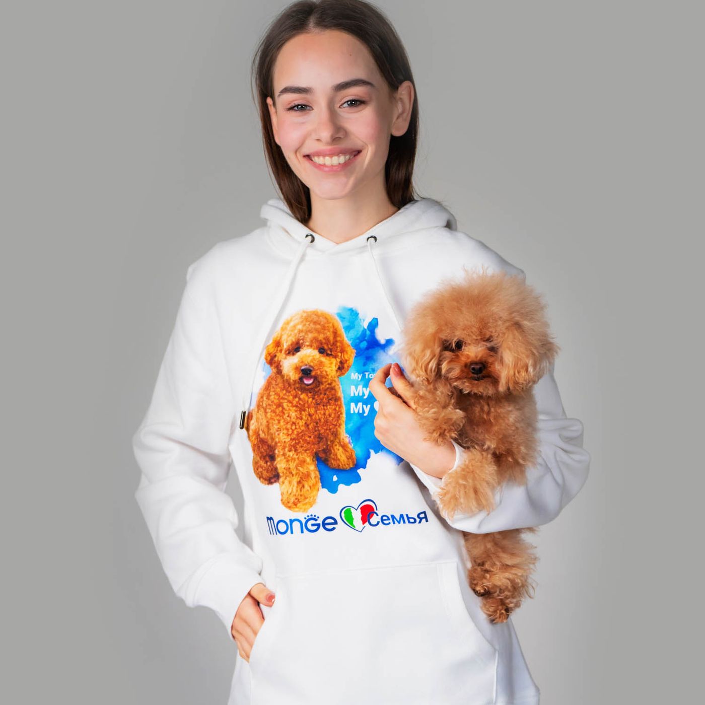 Monge Gift Shop collection 2023 толстовка белая ТойПудель М — фото 4