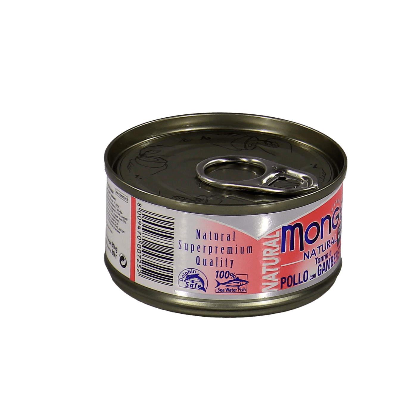 Влажный корм Monge Cat Natural для кошек, из тунца с курицей и креветками, консервы 80 г — фото 26