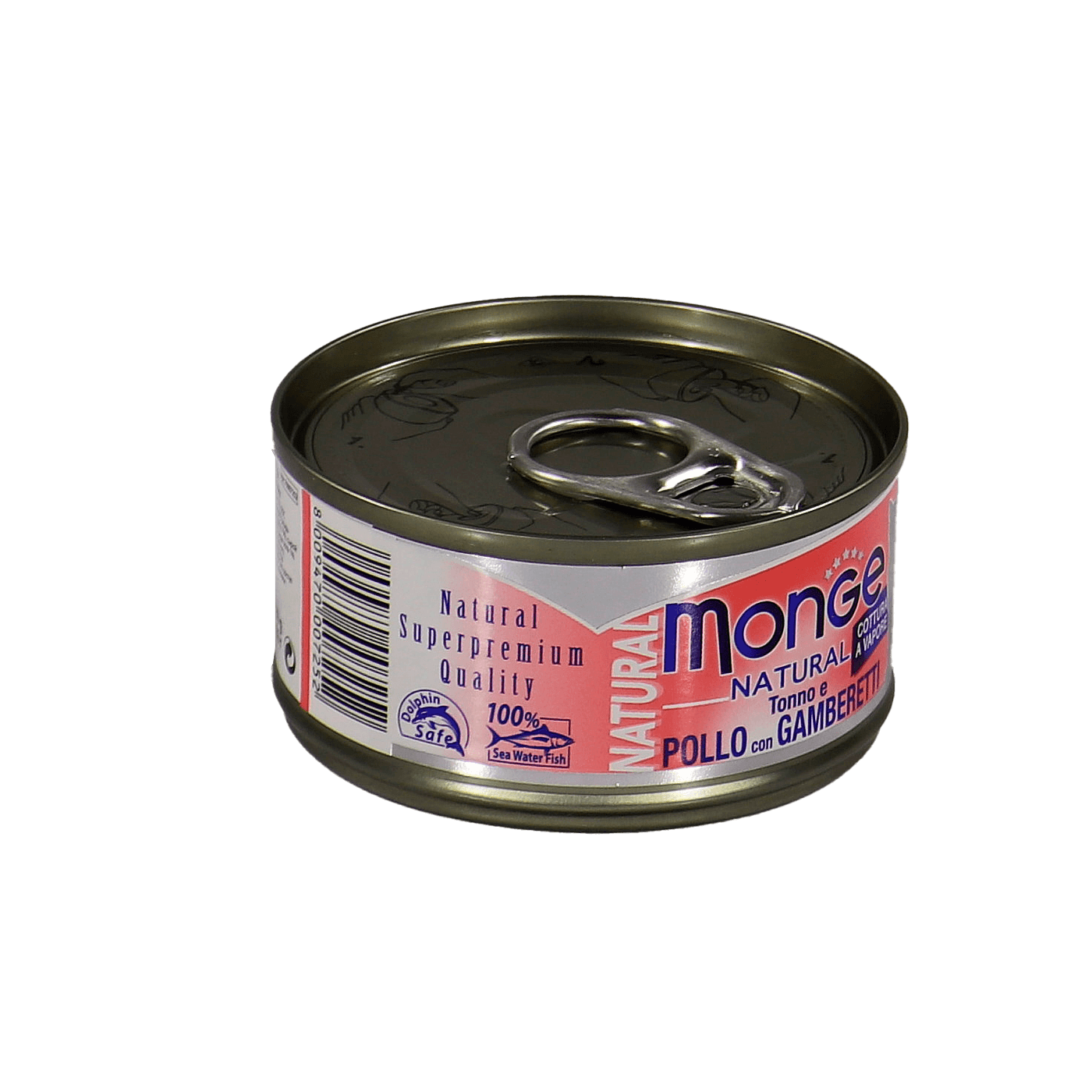 Влажный корм Monge Cat Natural для кошек, из тунца с курицей и креветками, консервы 80 г — фото 27