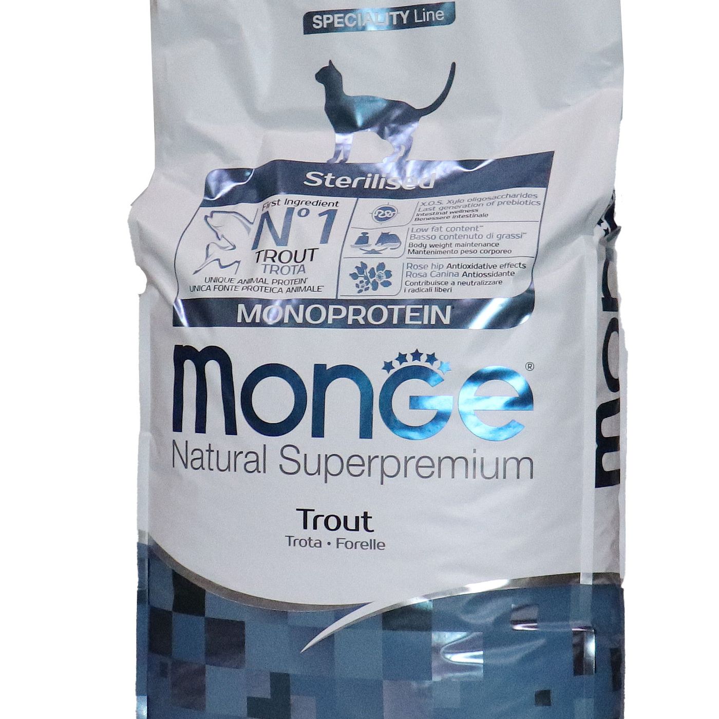 Сухой корм Monge Cat Speciality Line Monoprotein Sterilised для стерилизованных кошек, из форели 10 кг — фото 2