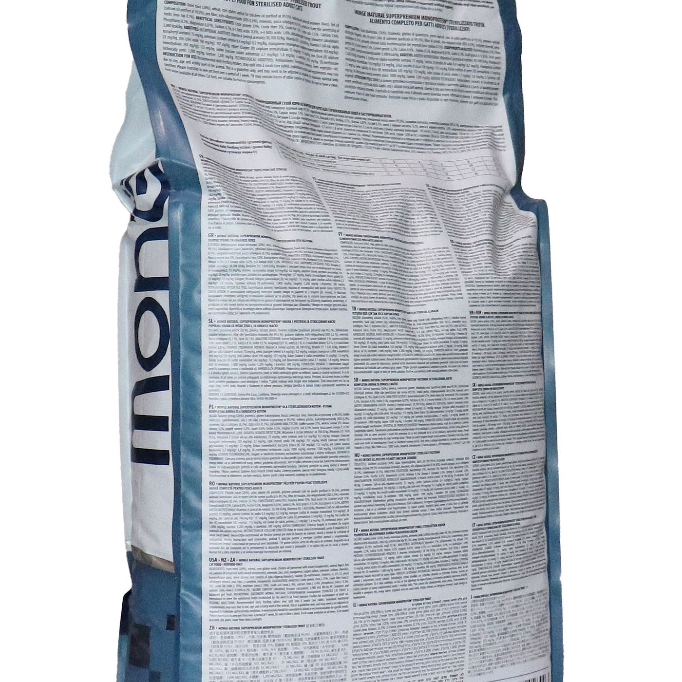 Сухой корм Monge Cat Speciality Line Monoprotein Sterilised для стерилизованных кошек, из форели 10 кг — фото 19