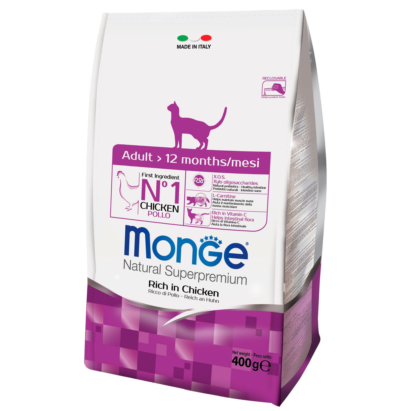 Сухой корм Monge Cat Daily Line для взрослых кошек, из курицы 400 г — фото 9