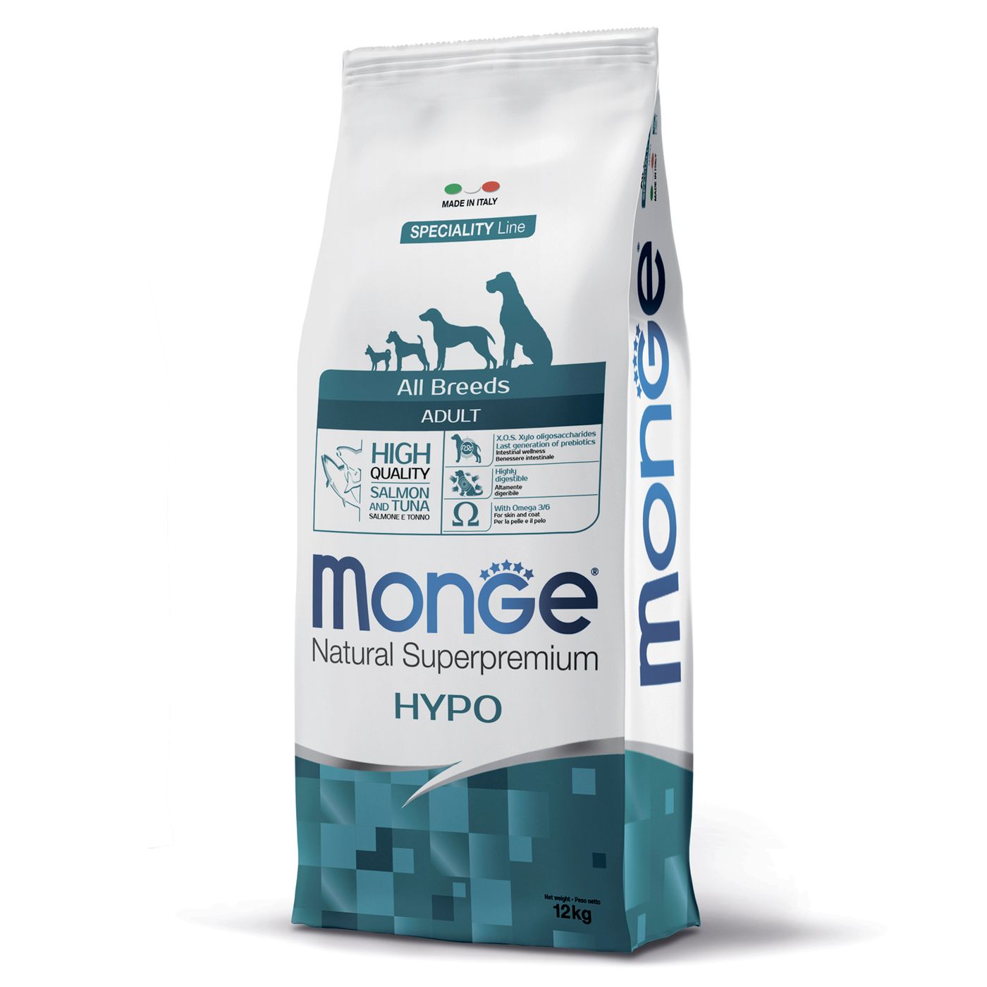 Сухой корм Monge Dog Speciality Line Hypo для взрослых собак, гипоаллергенный, лосось с тунцом 12 кг — фото 3
