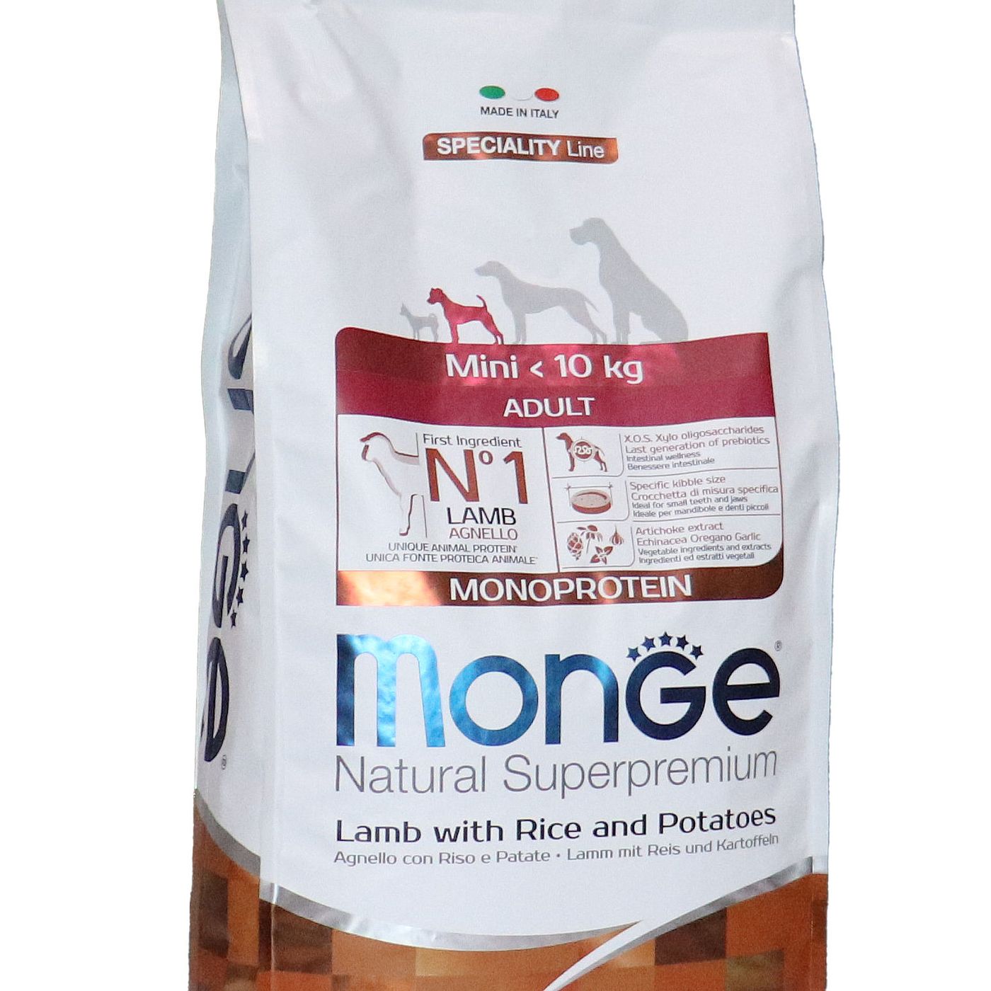 Сухой корм Monge Dog Speciality Line Monoprotein Mini для взрослых собак мелких пород, из ягненка с рисом и картофелем 7,5 кг — фото 35