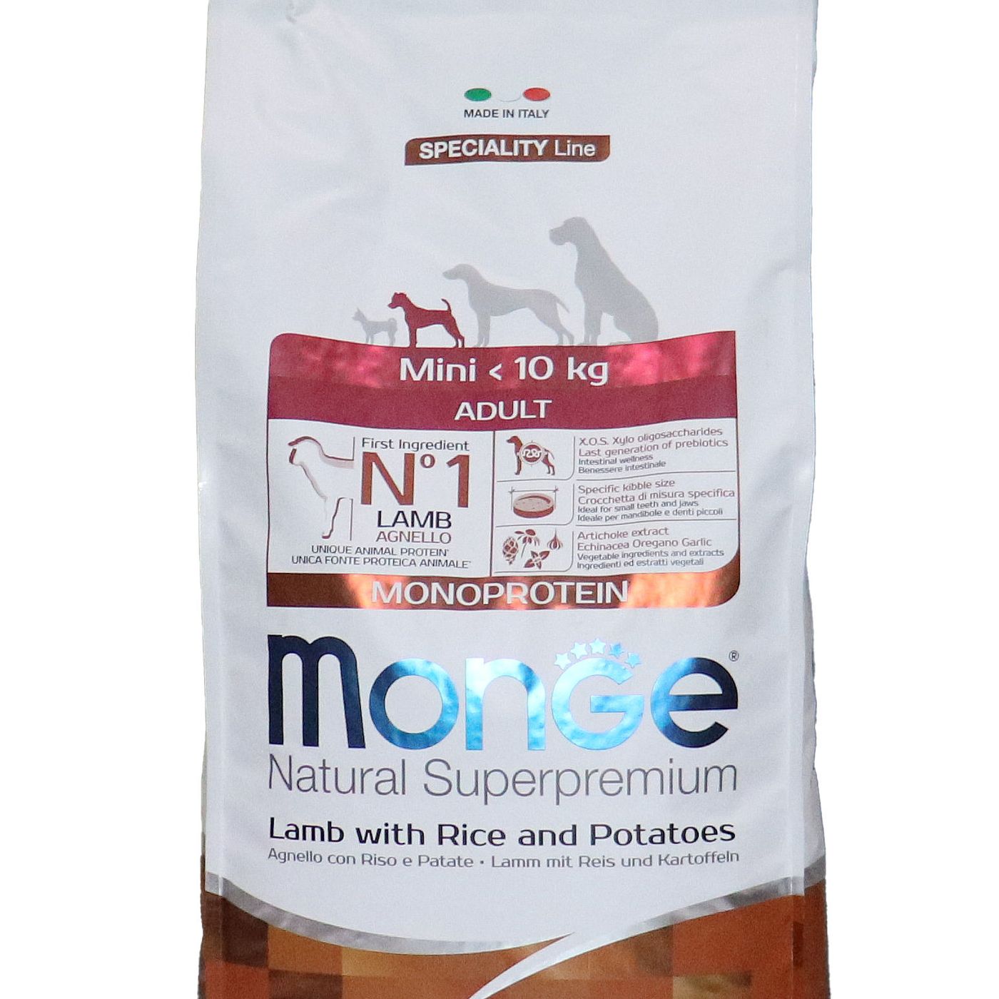 Сухой корм Monge Dog Speciality Line Monoprotein Mini для взрослых собак мелких пород, из ягненка с рисом и картофелем 7,5 кг — фото 37