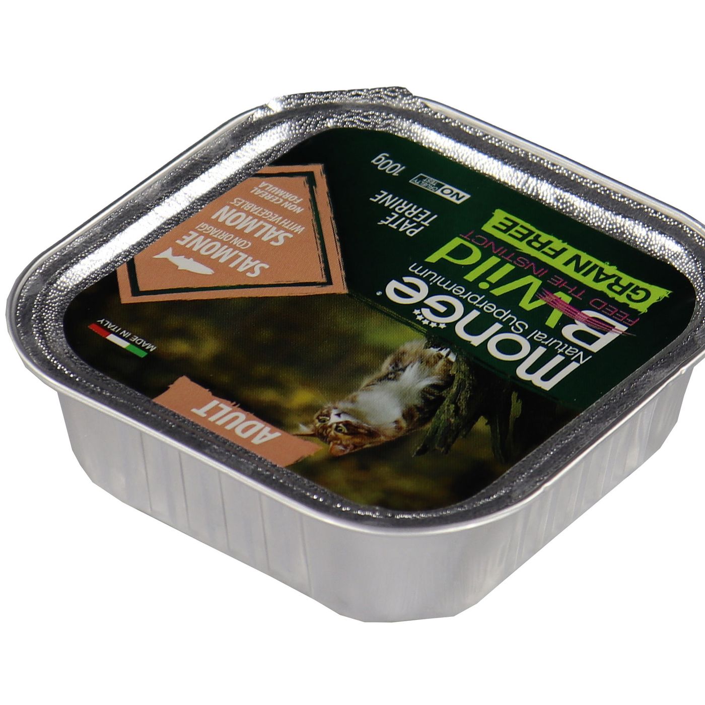 Влажный корм Monge Cat BWild GRAIN FREE для кошек, беззерновой, из лосося с овощами, консервы 100 г — фото 23