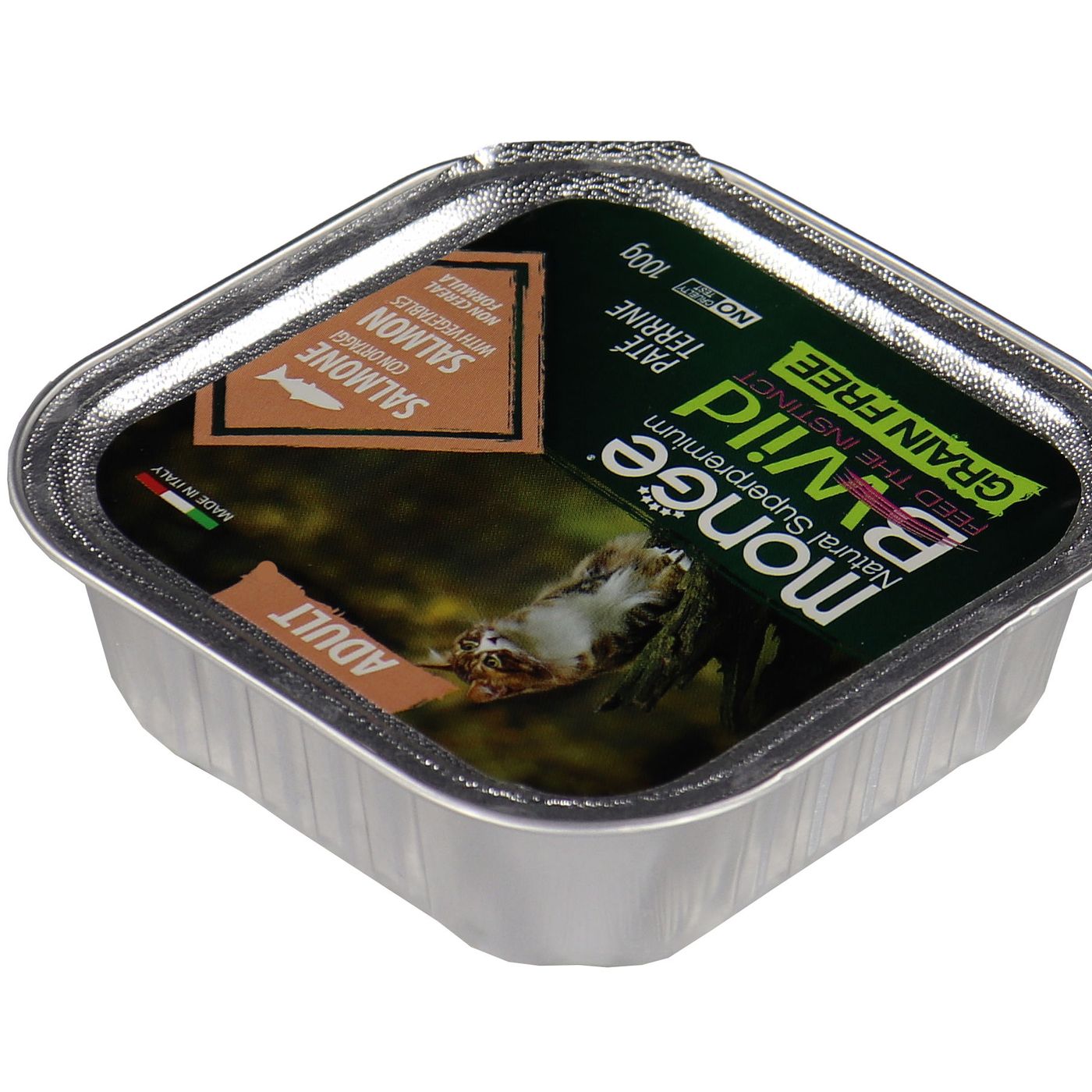 Влажный корм Monge Cat BWild GRAIN FREE для кошек, беззерновой, из лосося с овощами, консервы 100 г — фото 24
