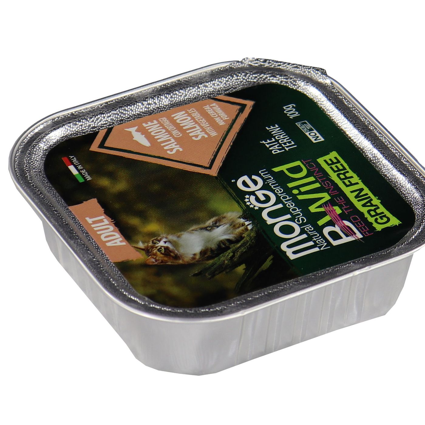 Влажный корм Monge Cat BWild GRAIN FREE для кошек, беззерновой, из лосося с овощами, консервы 100 г — фото 26