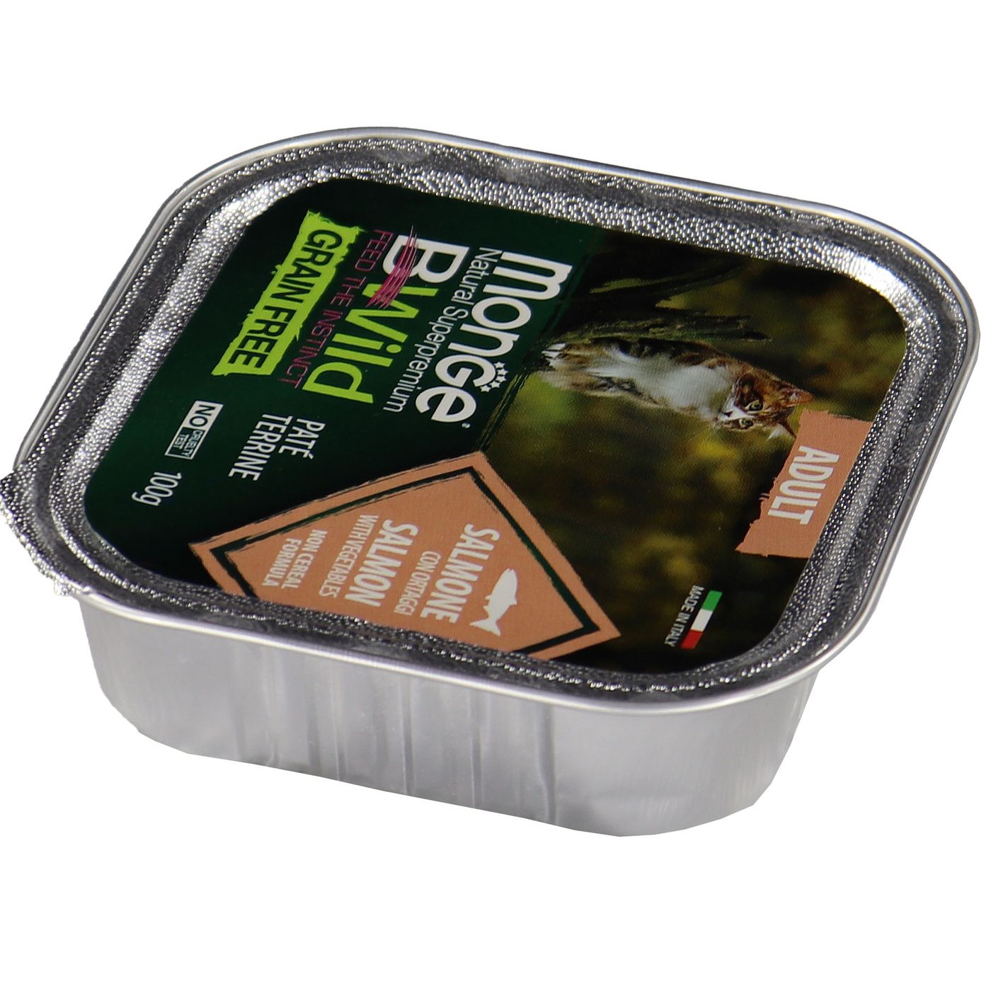 Влажный корм Monge Cat BWild GRAIN FREE для кошек, беззерновой, из лосося с овощами, консервы 100 г — фото 9