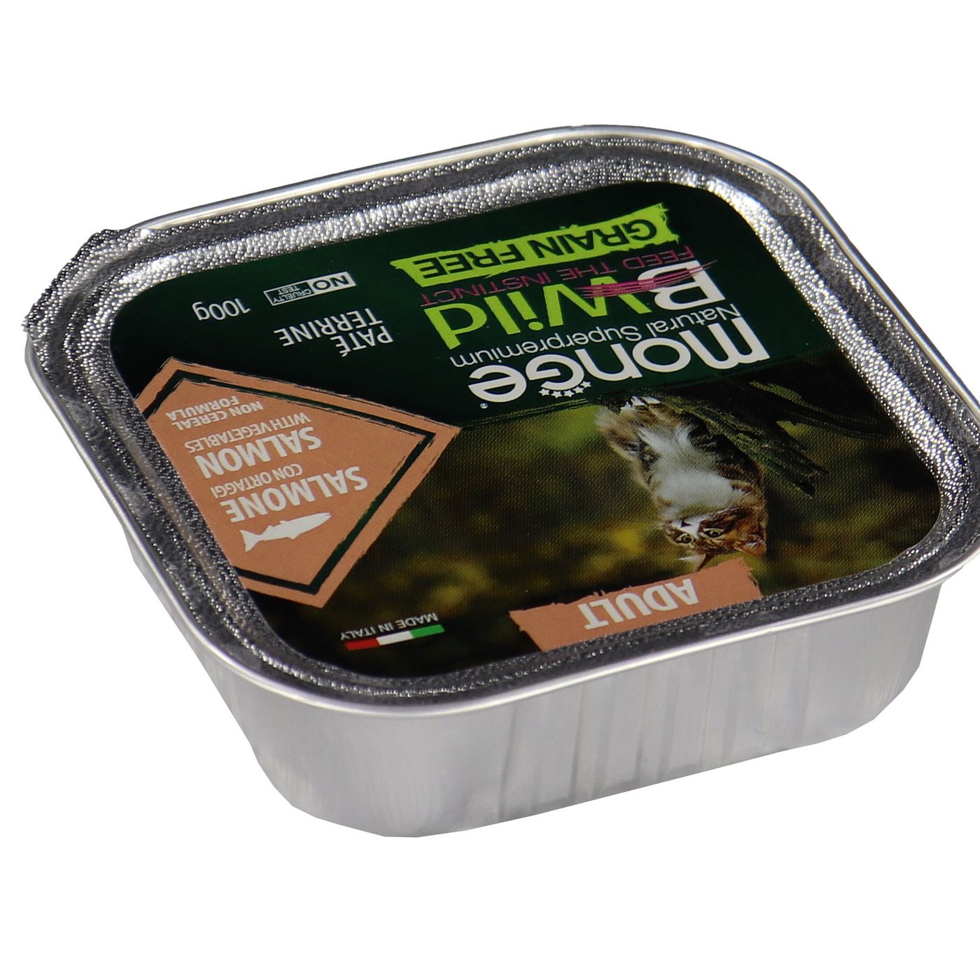 Влажный корм Monge Cat BWild GRAIN FREE для кошек, беззерновой, из лосося с овощами, консервы 100 г — фото 17
