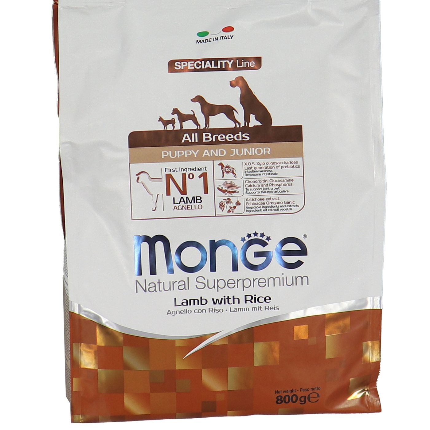 Сухой корм Monge Dog Speciality Line Puppy&Junior для щенков всех пород, из ягненка с рисом 800 г — фото 35