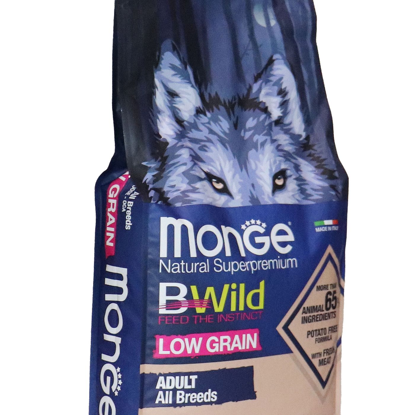 Сухой корм Monge Dog BWild LOW GRAIN для взрослых собак, низкозерновой, из мяса гуся 12 кг — фото 31