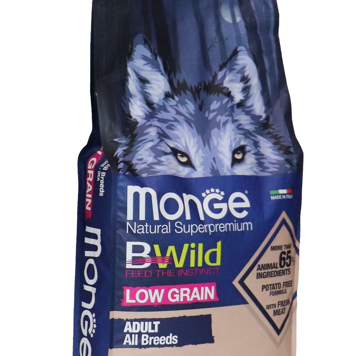 Сухой корм Monge Dog BWild LOW GRAIN для взрослых собак, низкозерновой, из мяса гуся 12 кг — фото 32