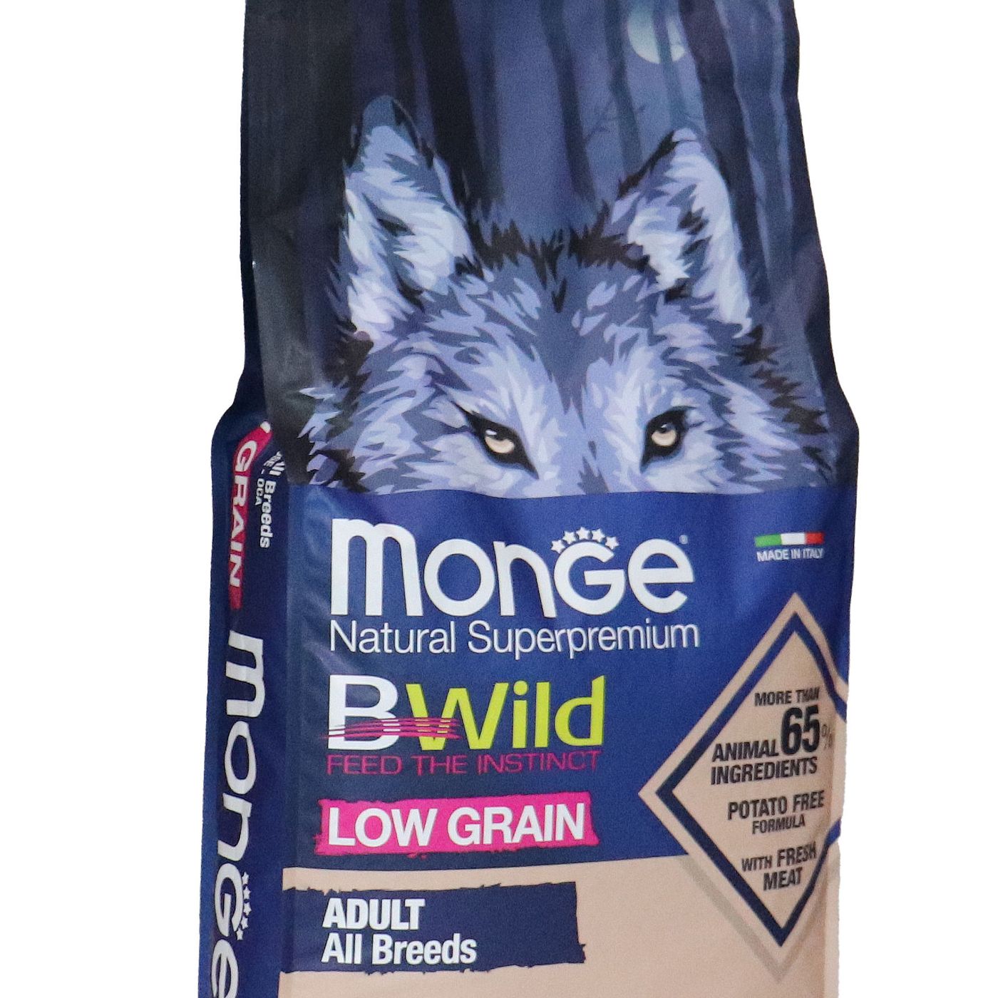 Сухой корм Monge Dog BWild LOW GRAIN для взрослых собак, низкозерновой, из мяса гуся 12 кг — фото 33