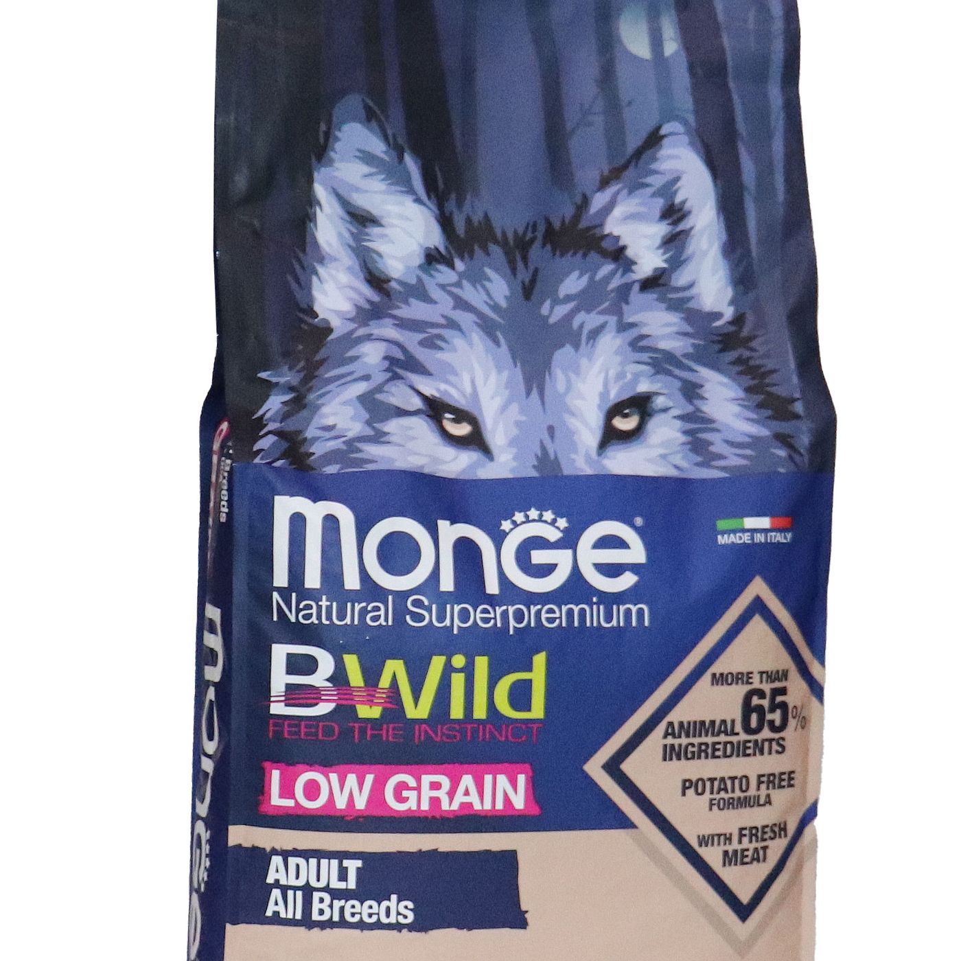 Сухой корм Monge Dog BWild LOW GRAIN для взрослых собак, низкозерновой, из мяса гуся 12 кг — фото 35