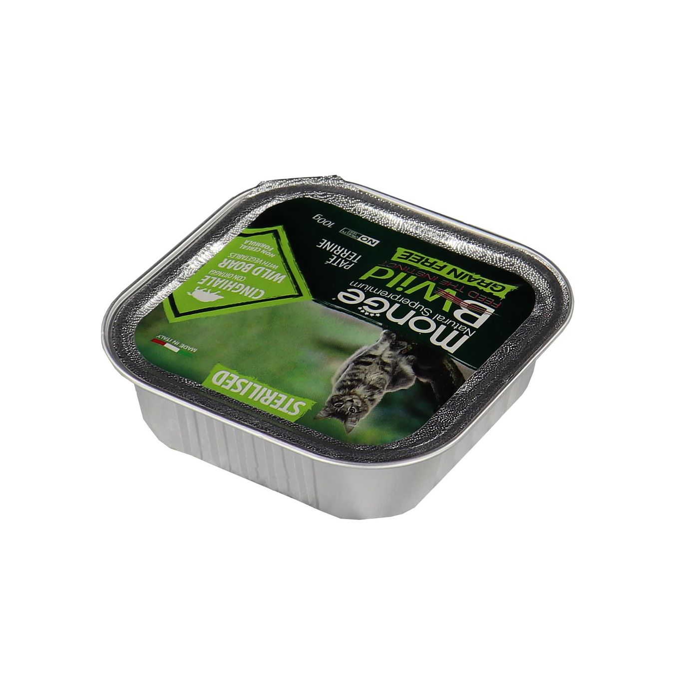 Влажный корм Monge Cat BWild GRAIN FREE для стерилизованных кошек, беззерновой, из кабана с овощами, консервы 100 г — фото 20