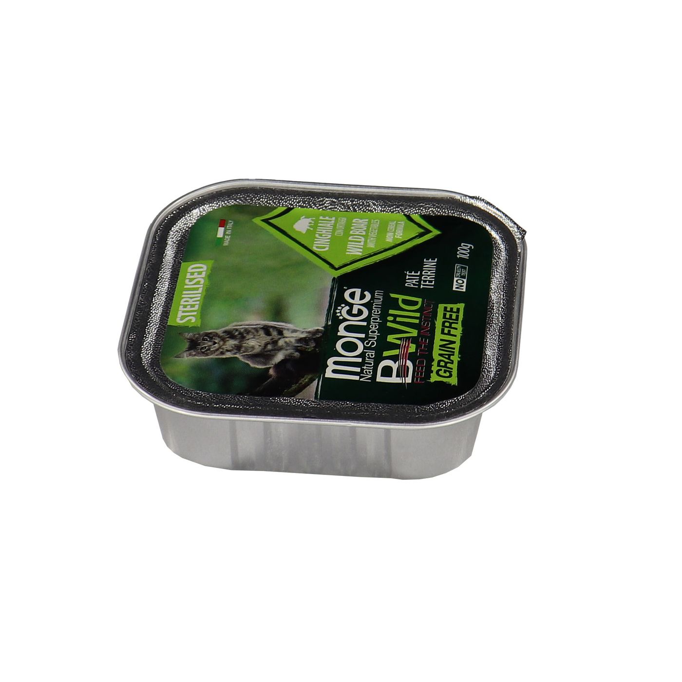 Влажный корм Monge Cat BWild GRAIN FREE для стерилизованных кошек, беззерновой, из кабана с овощами, консервы 100 г — фото 25
