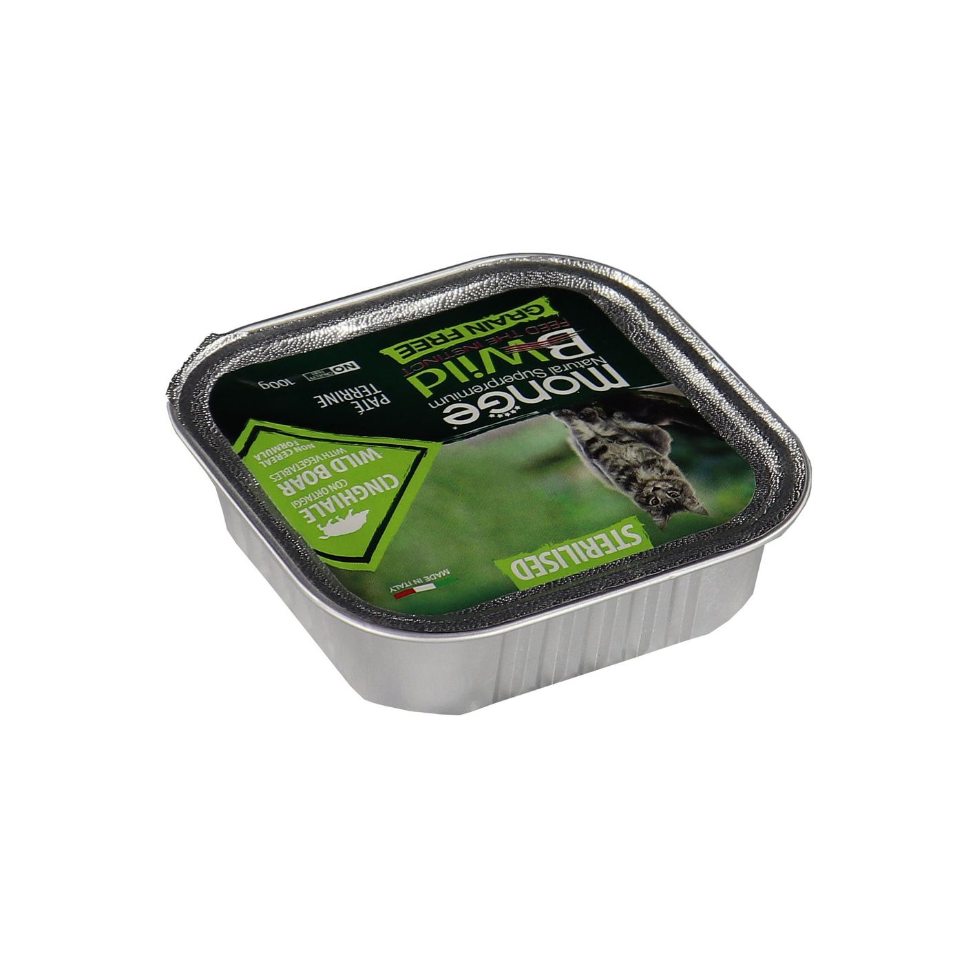 Влажный корм Monge Cat BWild GRAIN FREE для стерилизованных кошек, беззерновой, из кабана с овощами, консервы 100 г — фото 15