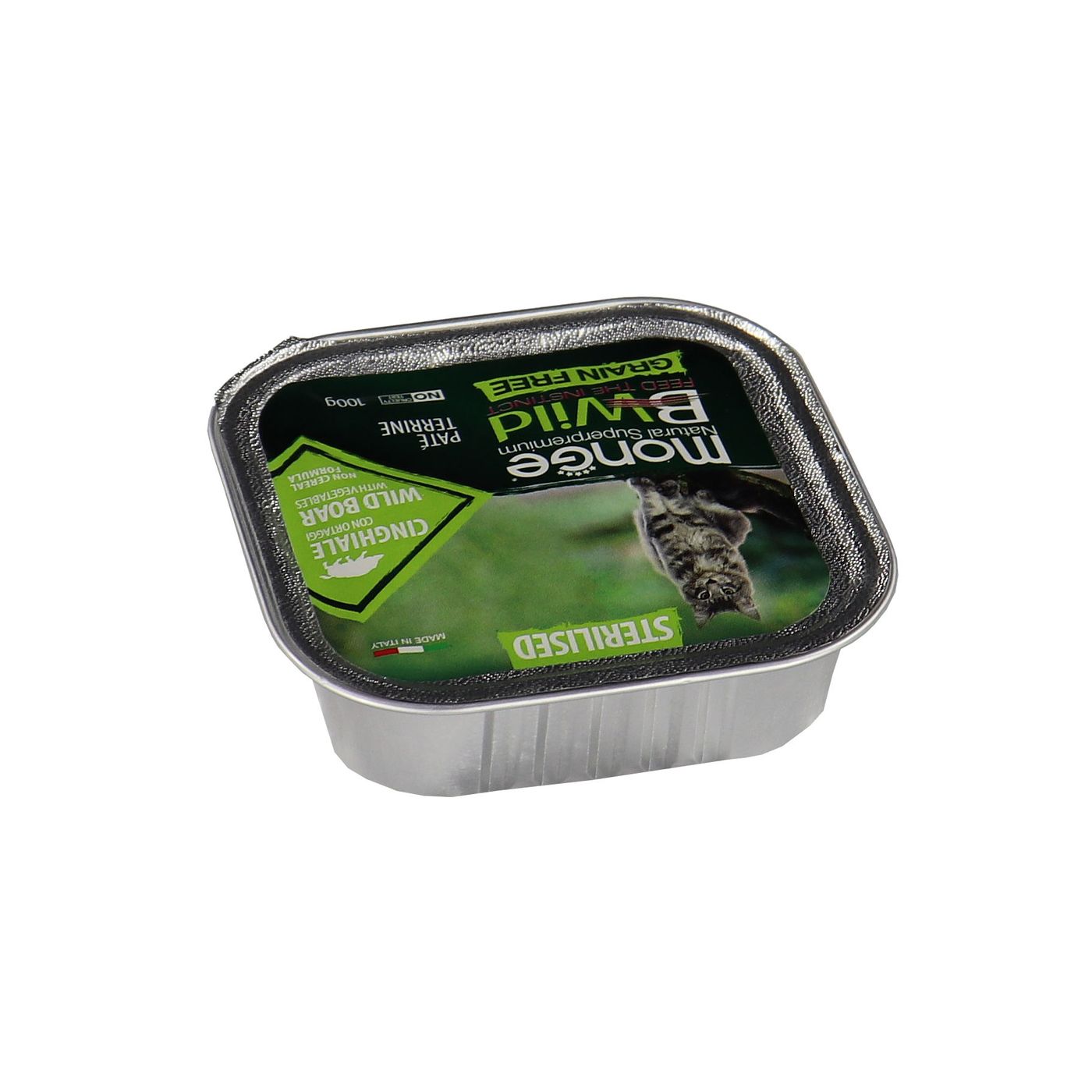 Влажный корм Monge Cat BWild GRAIN FREE для стерилизованных кошек, беззерновой, из кабана с овощами, консервы 100 г — фото 16