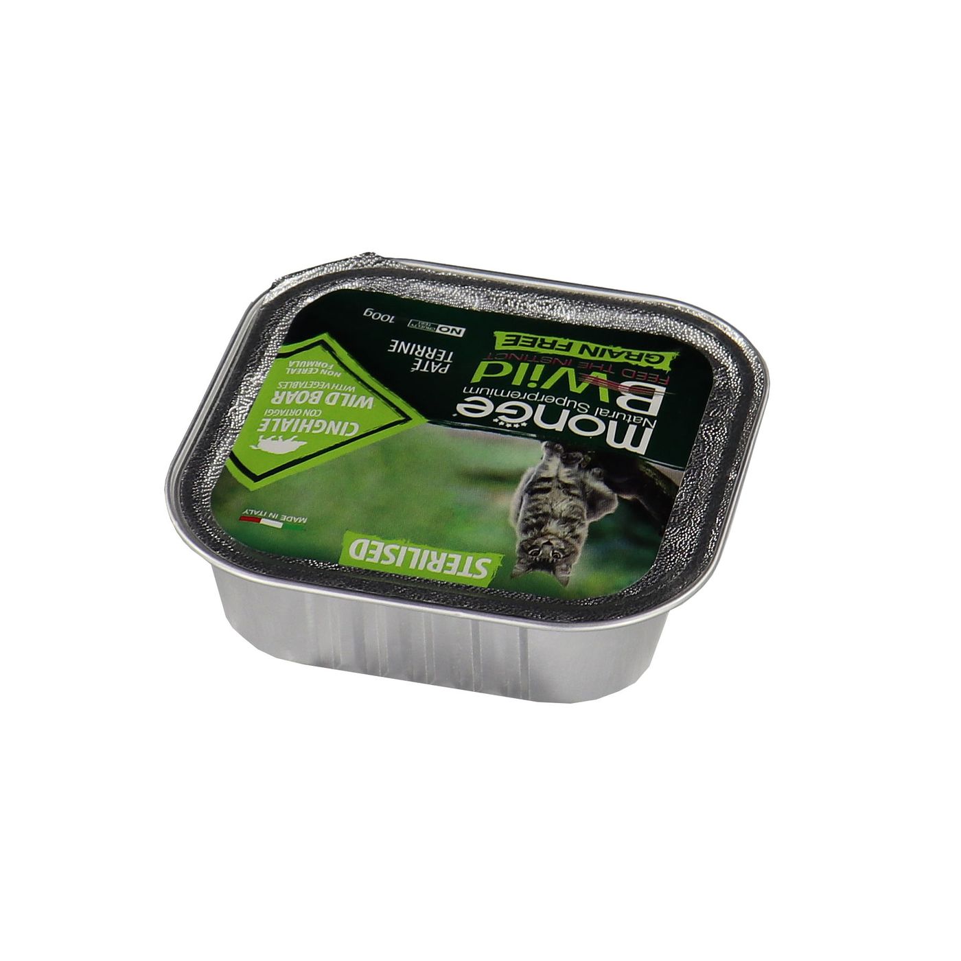 Влажный корм Monge Cat BWild GRAIN FREE для стерилизованных кошек, беззерновой, из кабана с овощами, консервы 100 г — фото 18