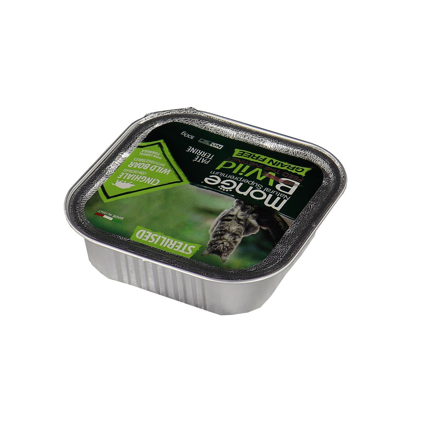Влажный корм Monge Cat BWild GRAIN FREE для стерилизованных кошек, беззерновой, из кабана с овощами, консервы 100 г — фото 19