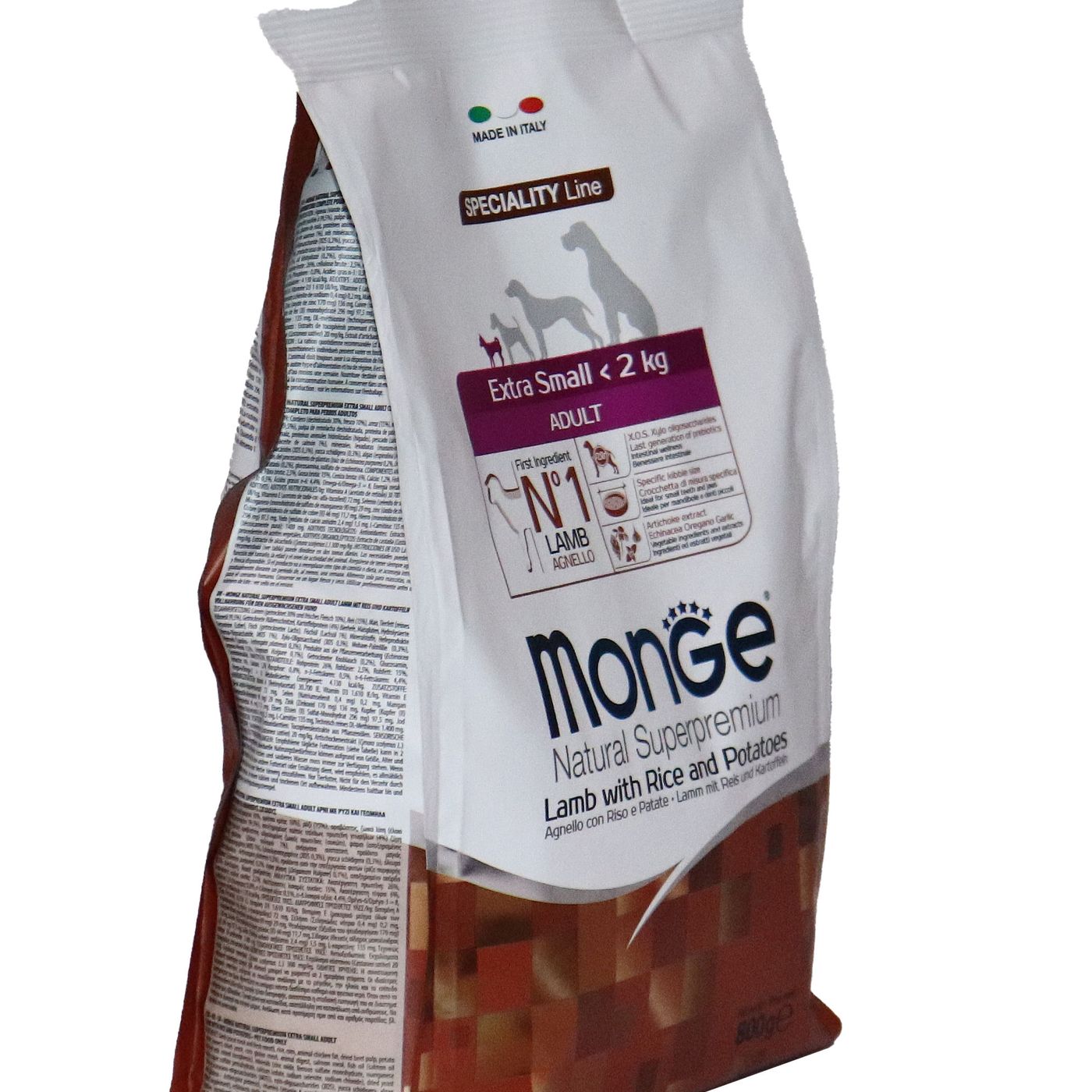 Сухой корм Monge Dog Speciality Line Extra Small для взрослых собак миниатюрных пород ягненок с рисом и картофелем 800 г — фото 31