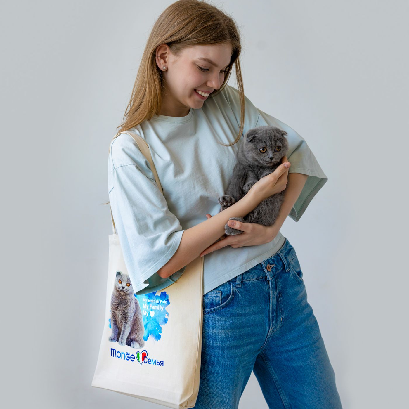 Monge Gift Shop collection 2023 шоппер Шотландская вислоухая кошка (Скоттиш фолд) — фото 4