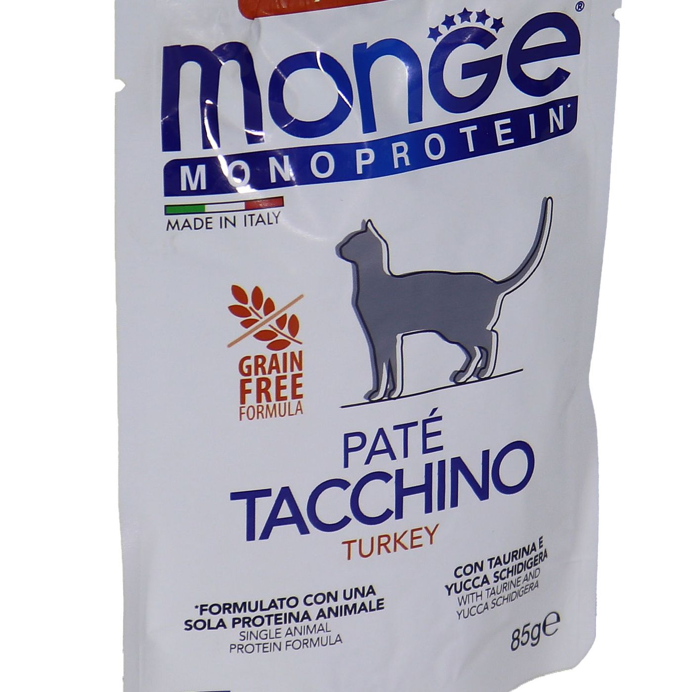 Влажный корм Monge Cat Monoprotein для взрослых кошек, из индейки, паучи 85 г — фото 29