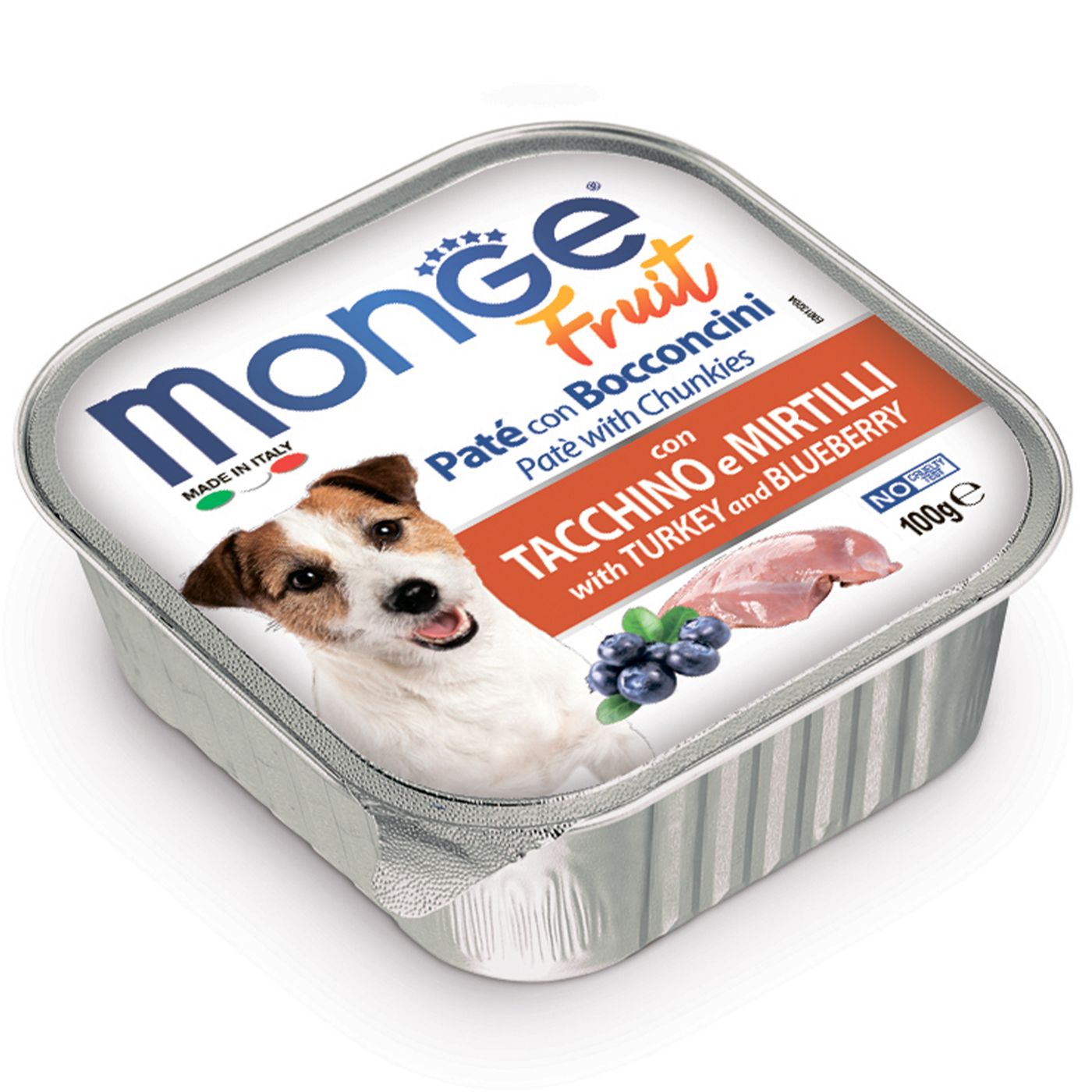 Влажный корм Monge Dog Fruit для собак,с индейкой с черникой, консервы 100 г — фото 3