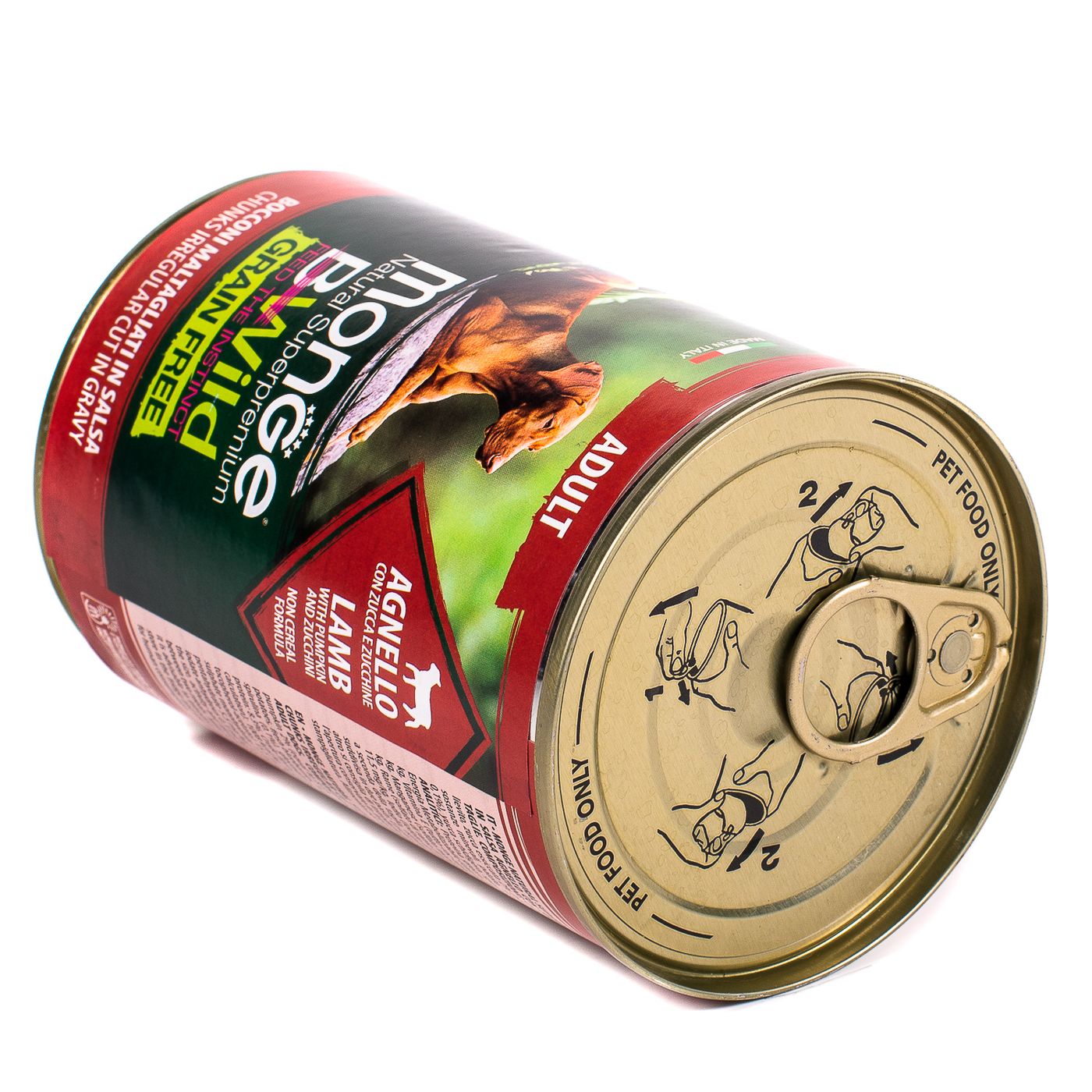 Влажный корм Monge Dog BWild GRAIN FREE для взрослых собак, беззерновой, из ягненка с тыквой и кабачками, консервы 400 г — фото 12