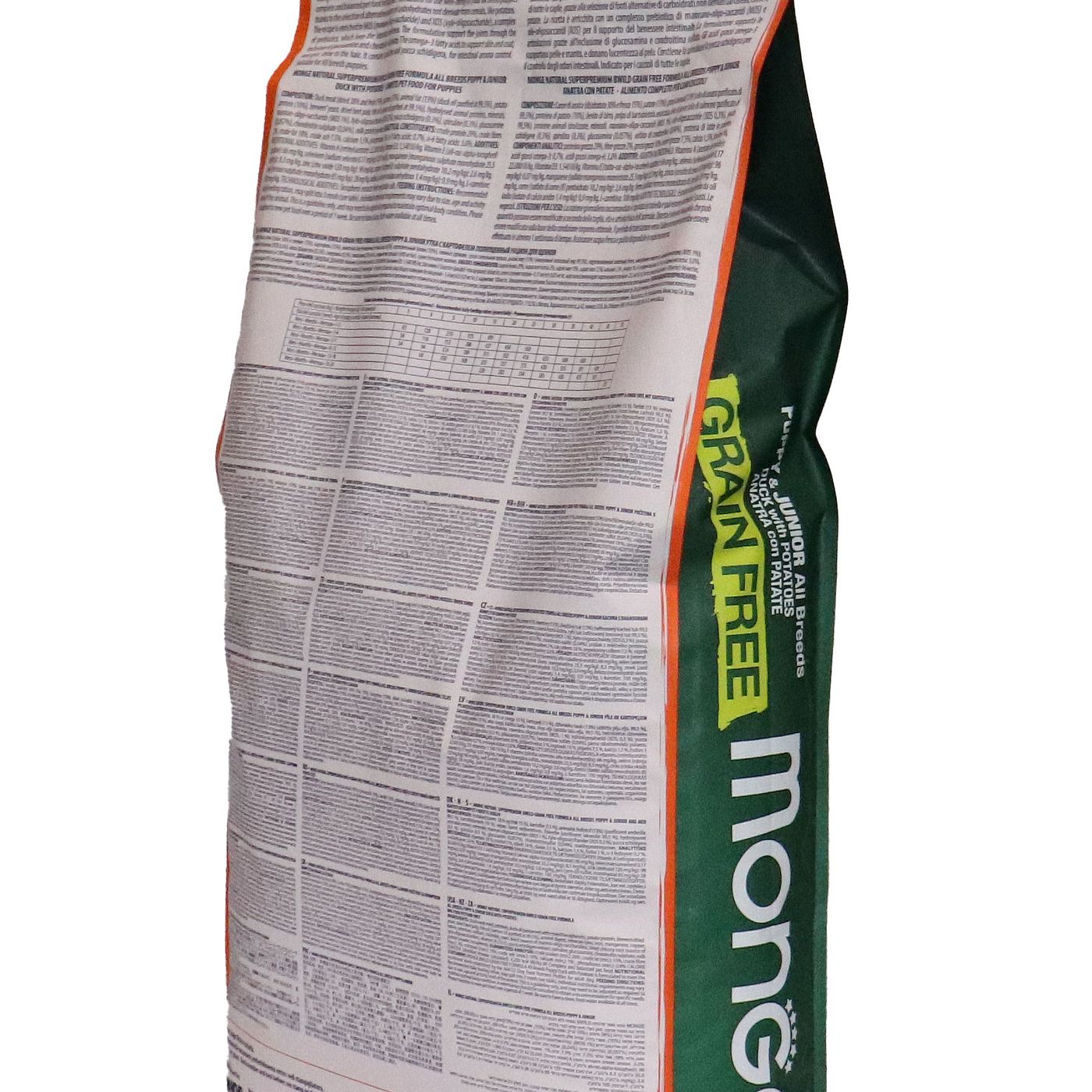 Сухой корм Monge Dog BWild GRAIN FREE Puppy & Junior для щенков, беззерновой, из мяса утки с картофелем 12 кг — фото 19