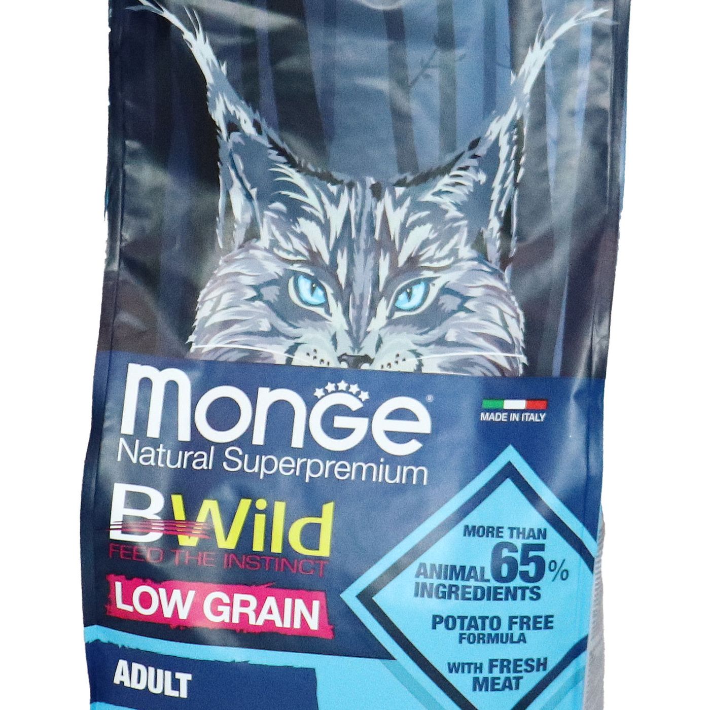 Monge Cat BWild LOW GRAIN низкозерновой корм из анчоуса для взрослых кошек 1,5 кг — фото 4