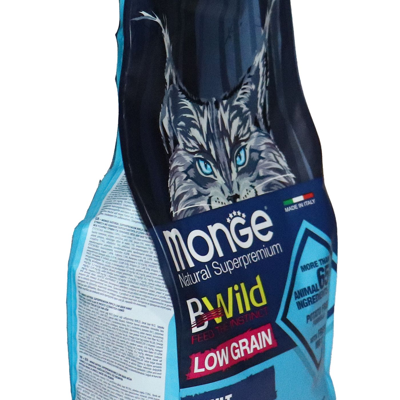 Monge Cat BWild LOW GRAIN низкозерновой корм из анчоуса для взрослых кошек 1,5 кг — фото 32