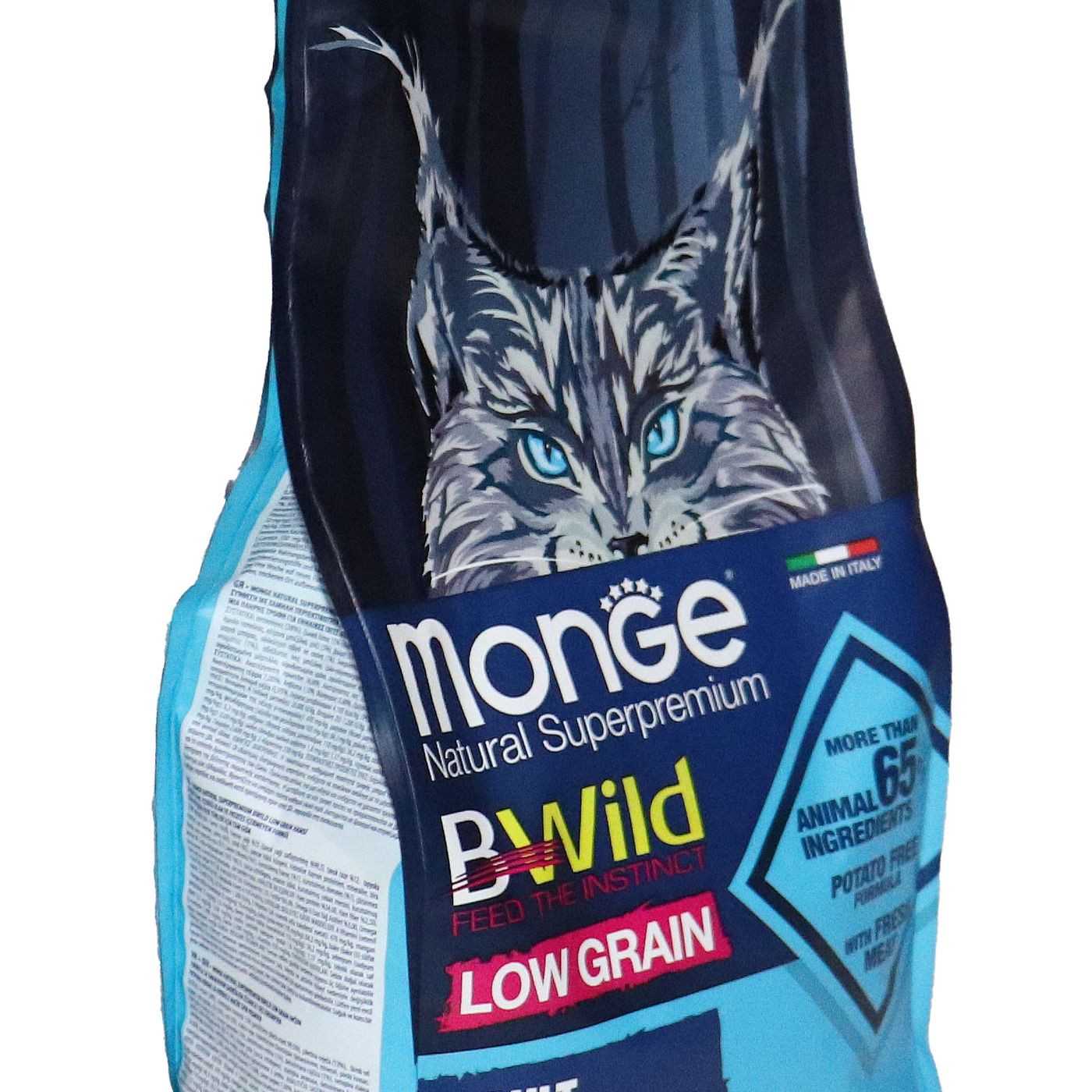 Monge Cat BWild LOW GRAIN низкозерновой корм из анчоуса для взрослых кошек 1,5 кг — фото 33
