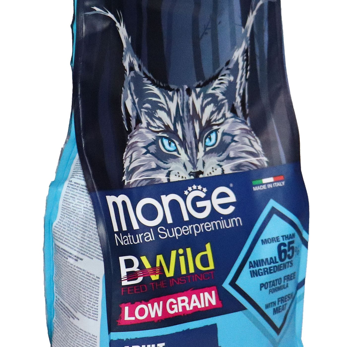 Monge Cat BWild LOW GRAIN низкозерновой корм из анчоуса для взрослых кошек 1,5 кг — фото 34