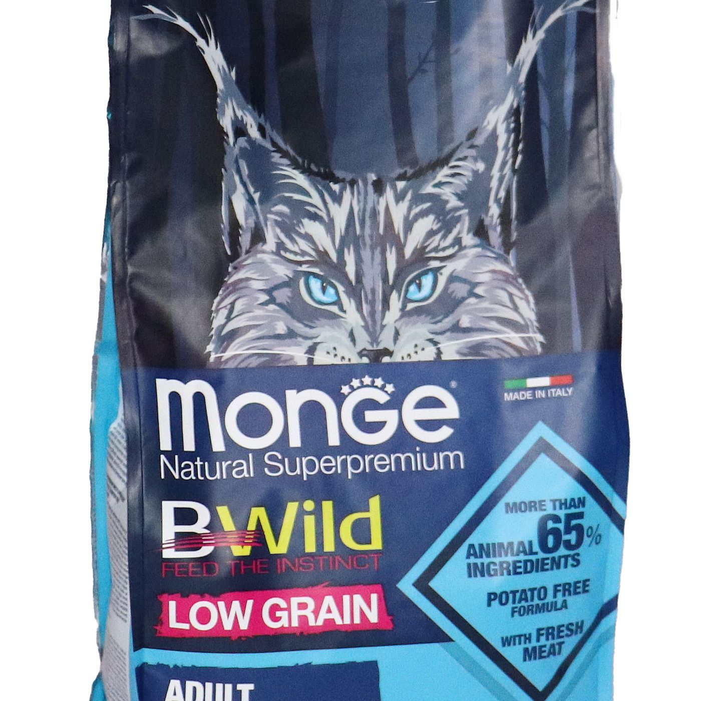 Monge Cat BWild LOW GRAIN низкозерновой корм из анчоуса для взрослых кошек 1,5 кг — фото 36