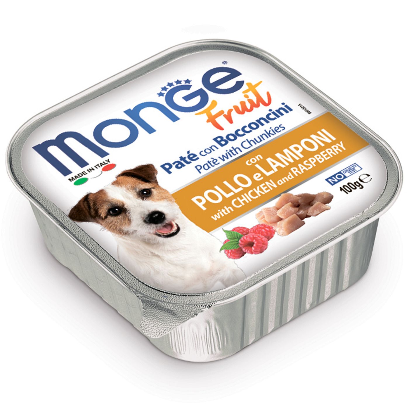 Влажный корм Monge Dog Fruit для собак, с курицей и малиной, консервы 100 г — фото 3