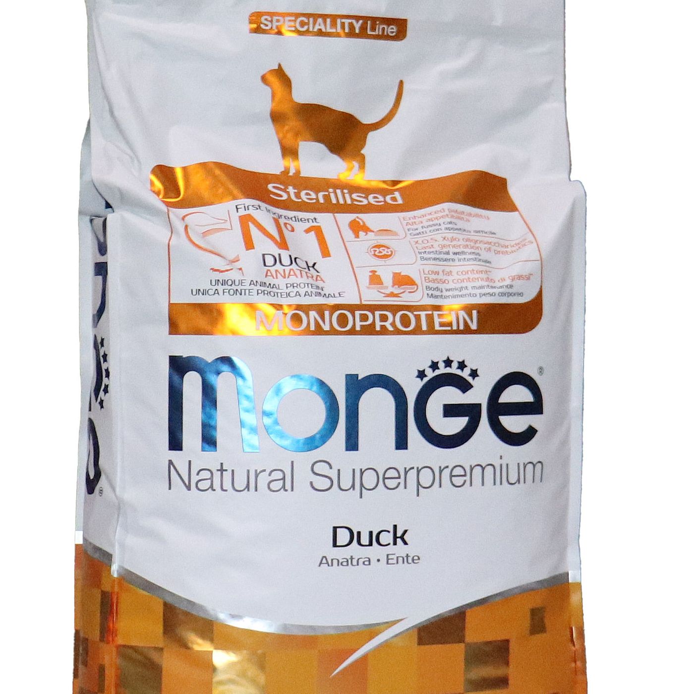 Сухой корм Monge Cat Speciality Line Monoprotein Sterilised для стерилизованных кошек, из утки 10 кг — фото 31