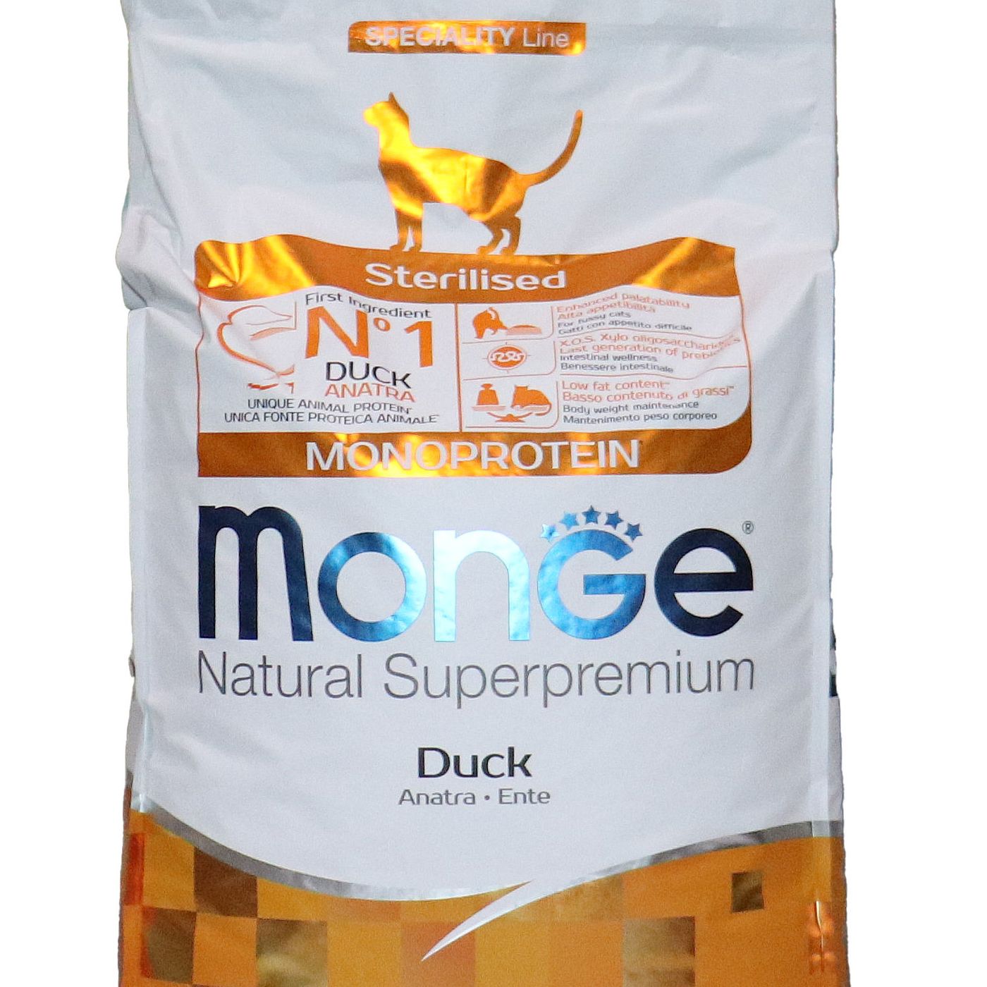 Сухой корм Monge Cat Speciality Line Monoprotein Sterilised для стерилизованных кошек, из утки 10 кг — фото 34