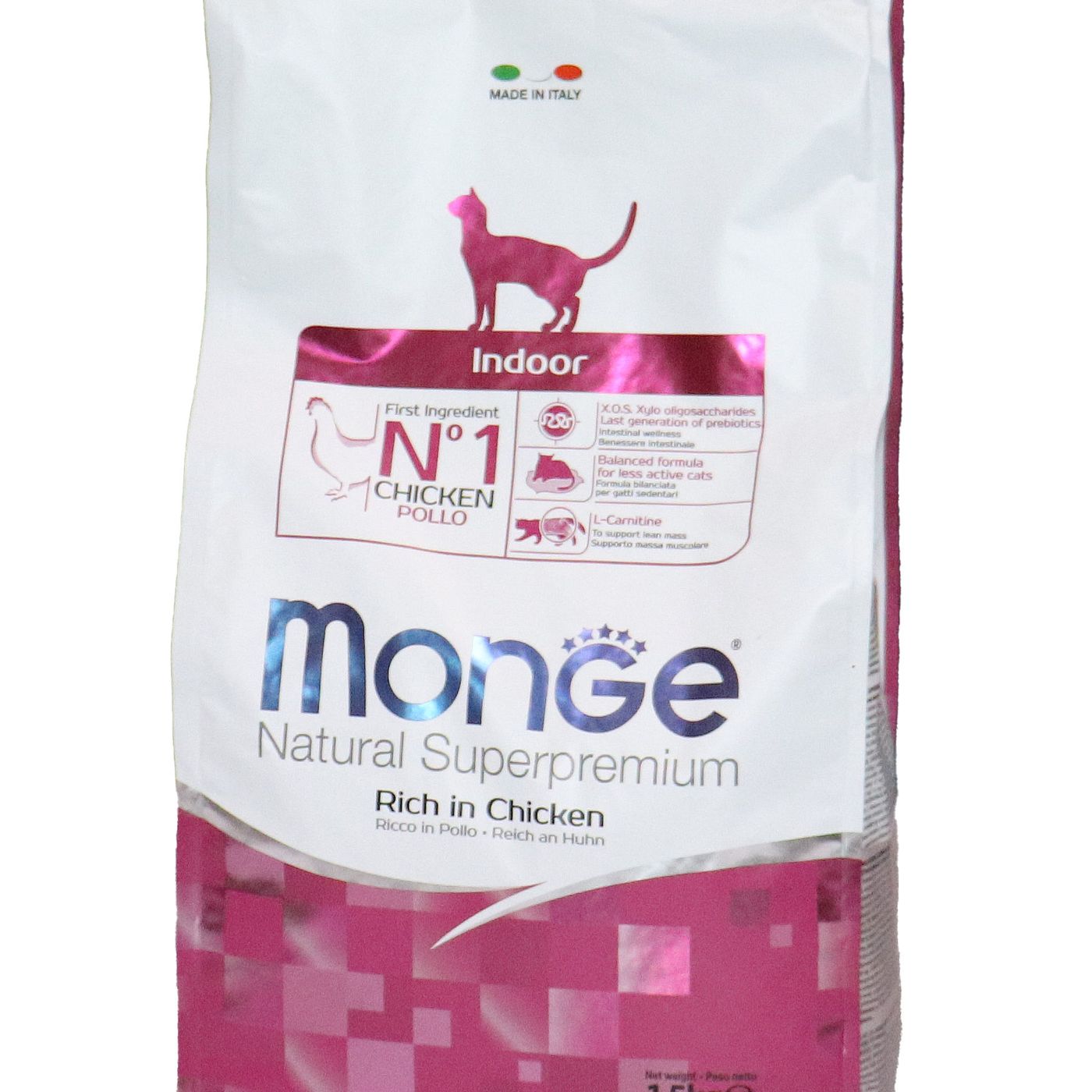 Сухой корм Monge Cat Daily Line Indoor для домашних кошек, из курицы 1,5 кг — фото 2