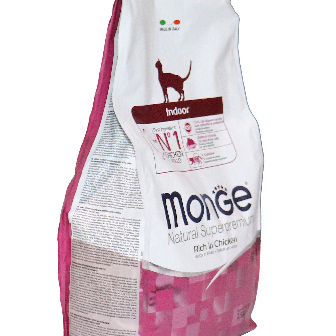 Сухой корм Monge Cat Daily Line Indoor для домашних кошек, из курицы 1,5 кг — фото 31