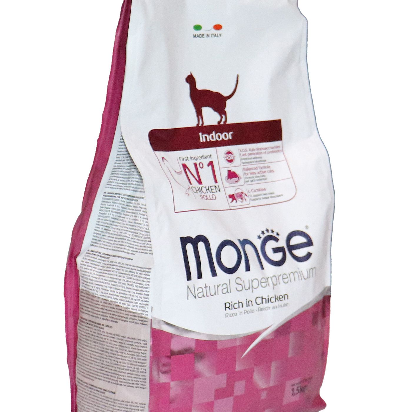 Сухой корм Monge Cat Daily Line Indoor для домашних кошек, из курицы 1,5 кг — фото 32