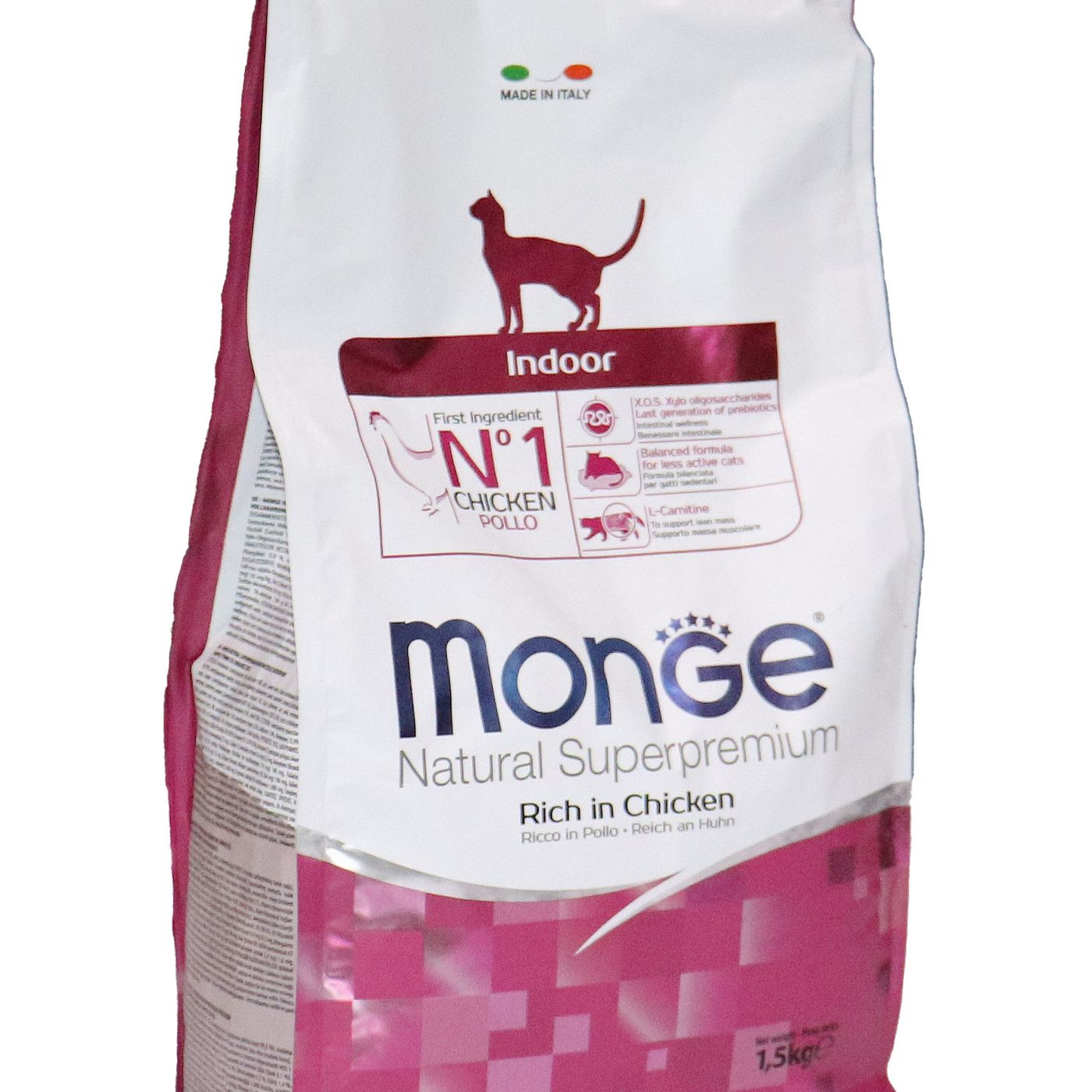 Сухой корм Monge Cat Daily Line Indoor для домашних кошек, из курицы 1,5 кг — фото 34