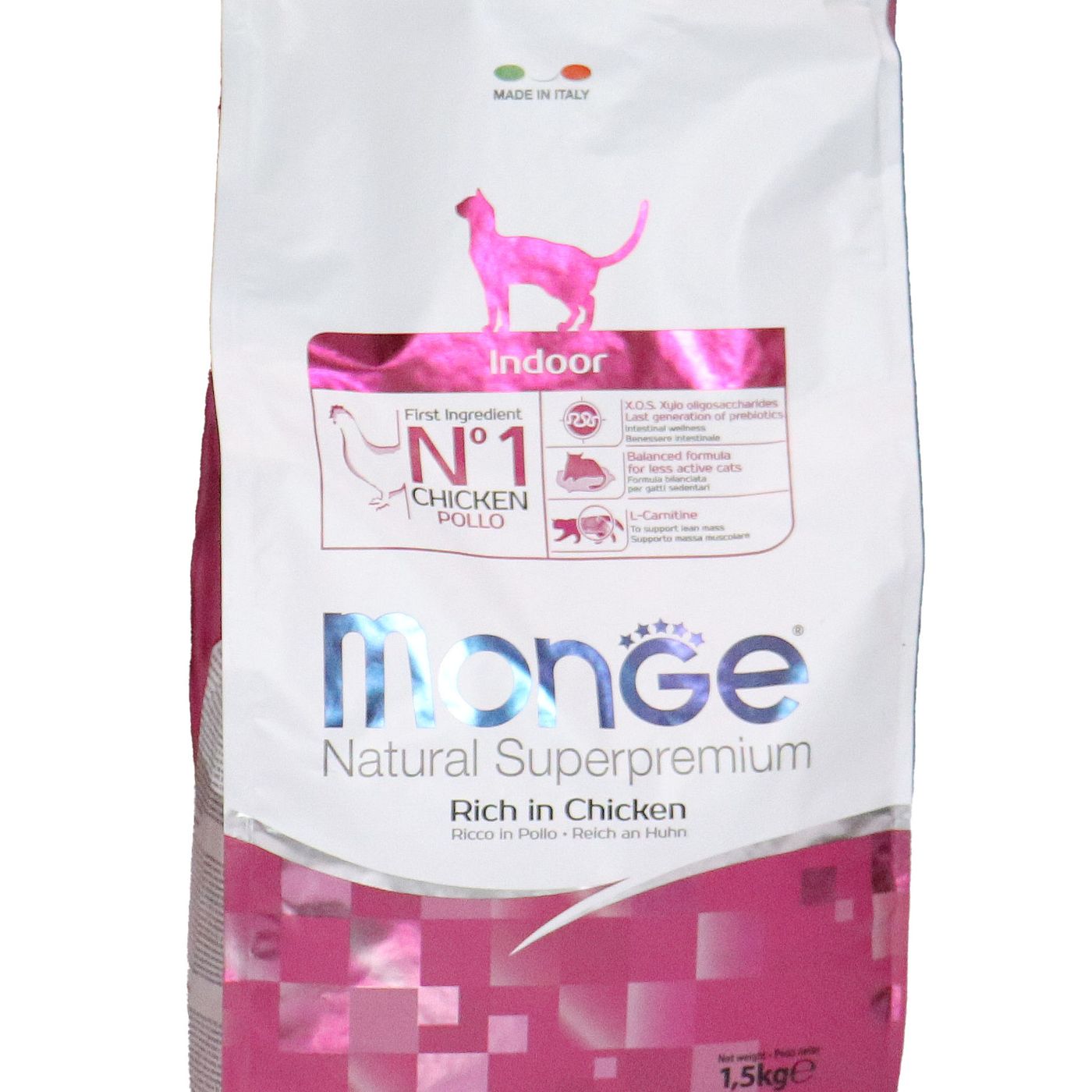 Сухой корм Monge Cat Daily Line Indoor для домашних кошек, из курицы 1,5 кг — фото 35