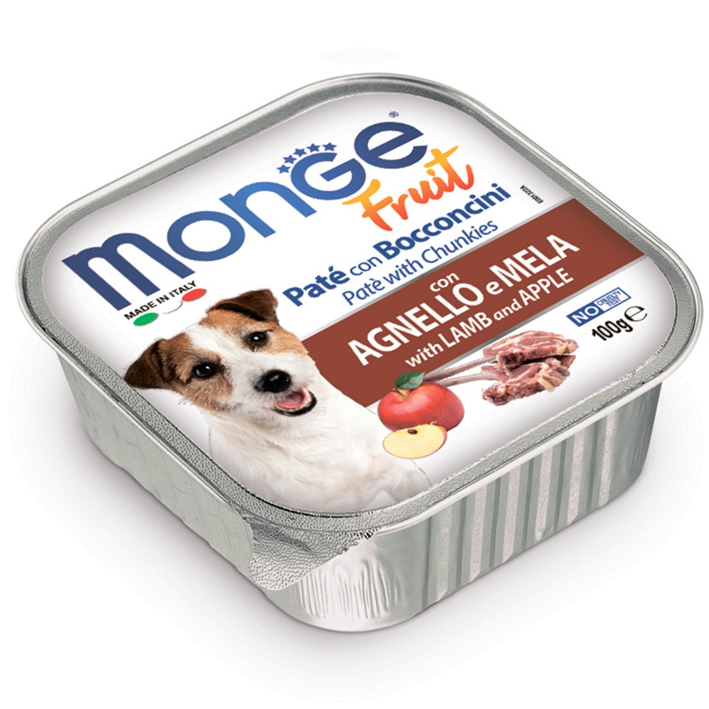 Влажный корм Monge Dog Fruit для собак, с ягненком и яблоком, консервы 100 г — фото 4